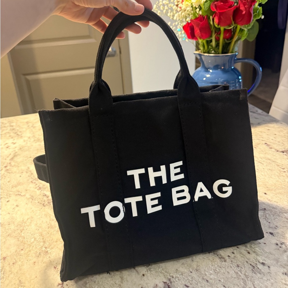 Black Canvas Tote Bag